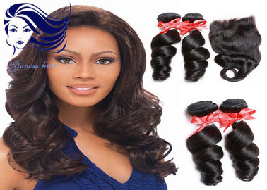 China Peruvian Remy Double Weft Hair Extensions Tangle Free For Short Hair supplier