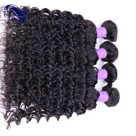 China Deep Wave Virgin Peruvian Hair Extensions Double Weft With Grade 7A supplier