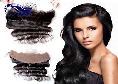 China Front Side Part Lace Closure / Remy Lace Front Weave Closure Medium Brown supplier
