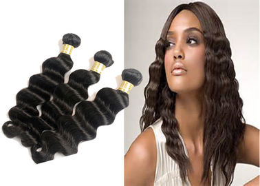China No Shedding Virgin Brazilian Hair Extensions Black Body Wavy Hair Weave supplier