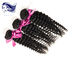Virgin Peruvian Jerry Curly Hair Extensions Jet Black , Remy Hair Extensions supplier
