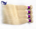Bright Colored Human Hair Extensions , Blonde Human Hair Extensions supplier