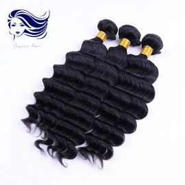 China Deep Weave Remy 7A Hair Extensions For Curly Hair , Brazilian Virgin Remy Hair factory