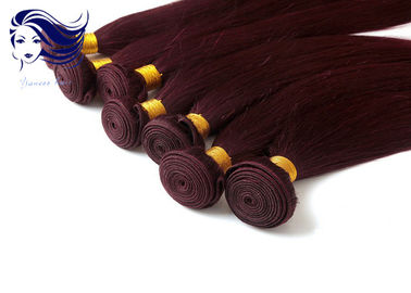 China Red Straight Colored Human Hair Extensions Remy Brazilian Hair Weave distributor
