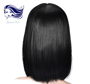 China Unprocessed Human Hair Front Lace Wigs / Silk Top Full Lace Wigs factory