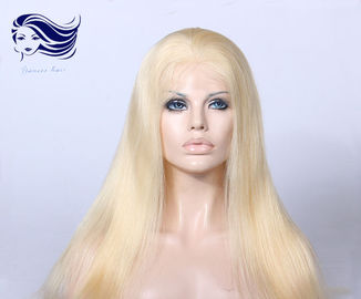 China Straight Blonde Full Lace Wigs Human Hair , Full Lace Wigs Virgin Hair factory