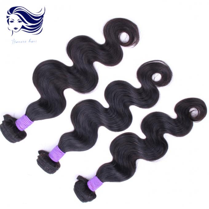 Body Wave Virgin Peruvian Hair Extensions Black Hair 8A Grade 12 Inch