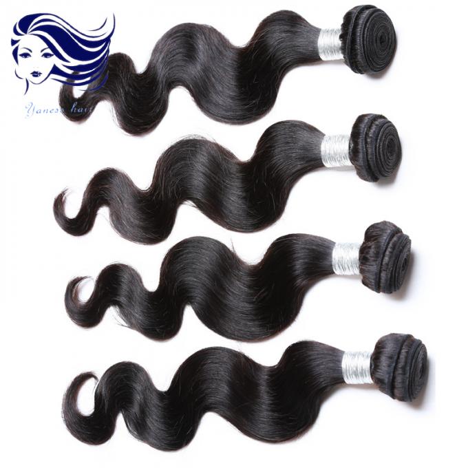Jet Black Grade 6A Virgin Hair Body Wave with 12 Inch No Shedding