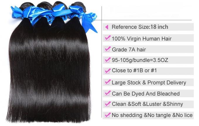 Tangle Free Virgin Malaysian Hair / Malaysian Virgin Straight Hair