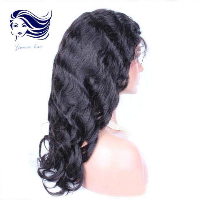 Indian 6A Human Hair Front Lace Wigs For Black Women Dark Black