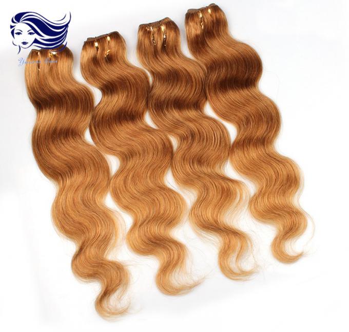 Colorful Human Hair Extensions For Girls , Colored Real Hair Extensions