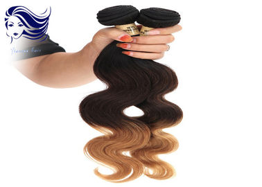 China 3 Tone Brazilian Ombre Color Hair / Ombre Colorful Hair 7A Grade supplier