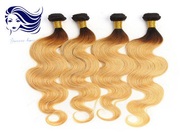 China Brown Ombre Color Hair Extensions , Human Ombre Colored Hair supplier