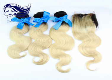 China 7A Peruvian Colored Hair Extensions Human Hair With Lace Closure supplier