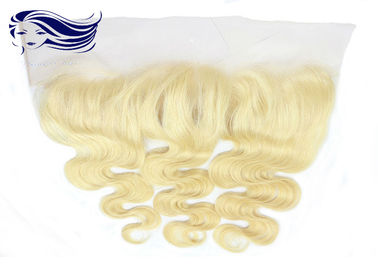 China Blonde Color Font Full Lace Wigs Human Hair Swiss Lace 4 Inch supplier