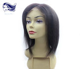 Human Hair Short Front Lace Wigs Black Straight Wigs With Bangs