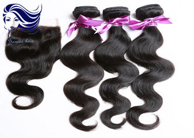 Double Weft Human Hair Extensions Peruvian Loose Wave Virgin Hair supplier