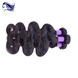 Jet Black Virgin Peruvian Hair Extensions , No Shedding Hair Extensions supplier