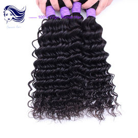 Natural Black Virgin Peruvian Hair Extensions 12 Inch , Peruvian Hair Bundles supplier