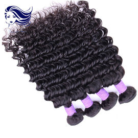 Deep Wave Virgin Peruvian Hair Extensions Double Weft With Grade 7A supplier