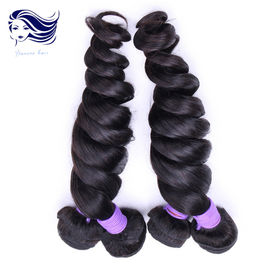 Double Wefted Human Hair Extensions 24 Inch , Virgin Peruvian Hair Bundles supplier