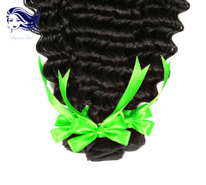 Real Virgin Indian Hair Extensions with Clips , Indian Deep Wave Virgin Hair supplier