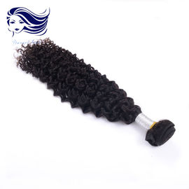 Remy Grade 6A Virgin Hair Natural , Jerry Curl Human Hair Weave supplier