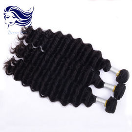 Deep Wave Natural 6A Grade Peruvian Hair Weave 3.5Oz Tangle Free supplier