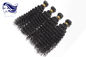 Jet Black Deep Weave 7A Brazilian Hair Weave , 7A Grade Virgin Hair supplier