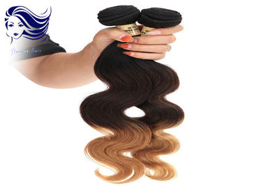 3 Tone Brazilian Ombre Color Hair / Ombre Colorful Hair 7A Grade supplier