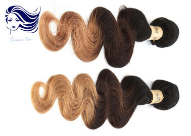 3 Tone Brazilian Ombre Color Hair / Ombre Colorful Hair 7A Grade supplier