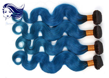 Virgin Brazilian Body Wave Hair Pretty Ombre Color Short Hair 1B / Blue supplier