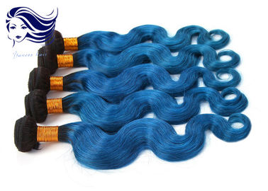 Virgin Brazilian Body Wave Hair Pretty Ombre Color Short Hair 1B / Blue supplier