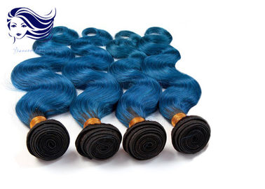 Virgin Brazilian Body Wave Hair Pretty Ombre Color Short Hair 1B / Blue supplier