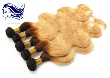 Brown Ombre Color Hair Extensions , Human Ombre Colored Hair supplier