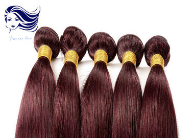 Red Straight Colored Human Hair Extensions Remy Brazilian Hair Weave supplier