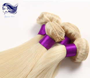 Remy Blond Color Human Hair Extensions / Colored Weave Hair Extensions supplier