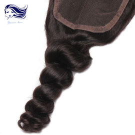 Peruvian Virgin Hair Lace Closure Loose Wave 100 Real Human Hair supplier