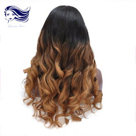 Unprocessed Virgin Brazilian Full Lace Wigs Human Hair Ombre Color supplier