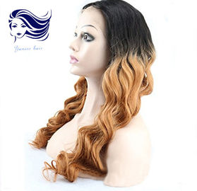 Unprocessed Virgin Brazilian Full Lace Wigs Human Hair Ombre Color supplier