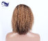 Curly Human Hair Front Lace Wigs Short Human Hair Wigs Ombre Color supplier
