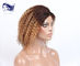 Curly Human Hair Front Lace Wigs Short Human Hair Wigs Ombre Color supplier