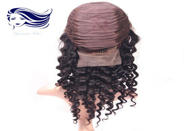 Human Hair Glueless Full Lace Wigs With Bangs , Curly Full Lace Wigs supplier