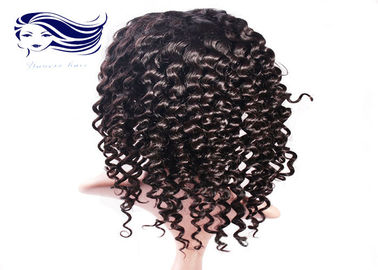 Human Hair Glueless Full Lace Wigs With Bangs , Curly Full Lace Wigs supplier