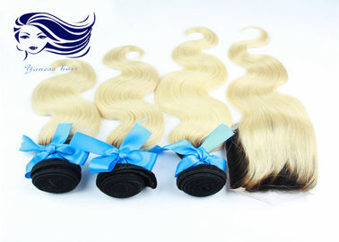 7A Peruvian Colored Hair Extensions Human Hair With Lace Closure supplier