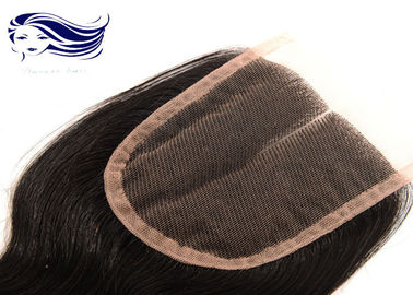 Middle Part Lace Top Closures Human Hair , Brazilian Closure Remy Hair supplier