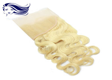 Blonde Color Font Full Lace Wigs Human Hair Swiss Lace 4 Inch supplier