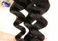No Tangle Remy Indian Hair Extensions Jet Black Wavy Hair Weave supplier