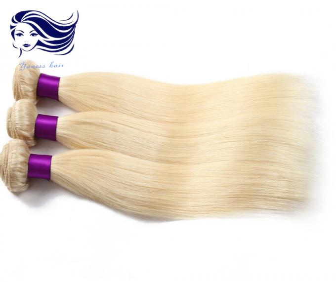 Bright Colored Human Hair Extensions , Blonde Human Hair Extensions