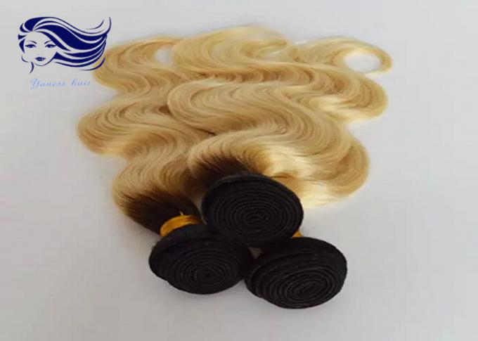 Blonde Ombre Color Hair Unprocessed Double Drawn Hair Deep Wave